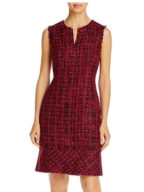 KARL LAGERFELD PARIS Tweed Sheath Dress - Size 16